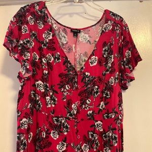 Hot pink midi sundress